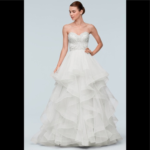 watters strapless wedding dress